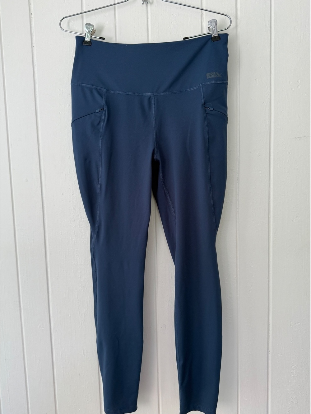 Eddie Bauer Women's Medium Navy Blue Athletic Leggings with Side Pockets